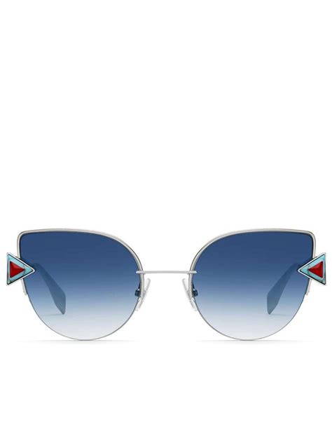 fendi ff 0242 s scb 52 ne silver blue|Fendi FF 0242/S SCB NE Sunglasses Silver Frame Blue .